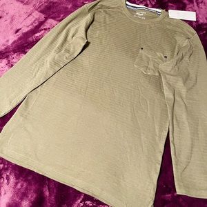 NWT New Craft + Flow Knitwear Olive Green Men’s Long Sleeve Shirt Large L